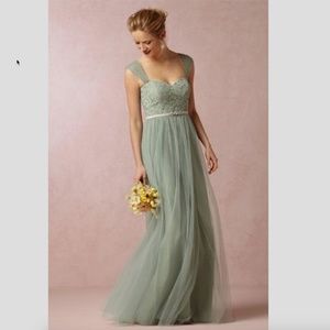 Jenny Yoo Juliette Bridesmaid Dress Sea Foam NWT